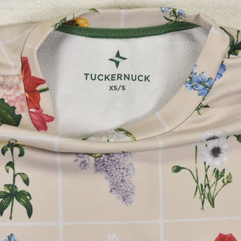 Tuckernuck Fresh Buds Floral 3/4 Sleeve Boxy Pullover Luxe Top Multi XS/S - Picture 3 of 8